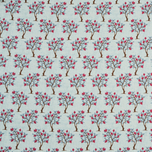 Pomegranate Robins Blue fabric by Lisa Fine Textiles