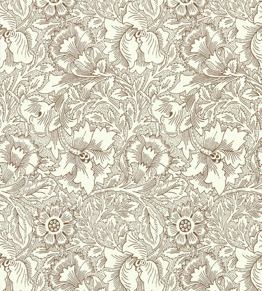 Poppy Wallpaper by Morris & Co Cream/Chocolate