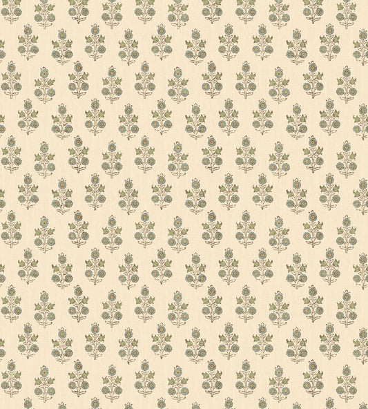 Poppy Sprig Wallpaper by GP & J Baker Aqua