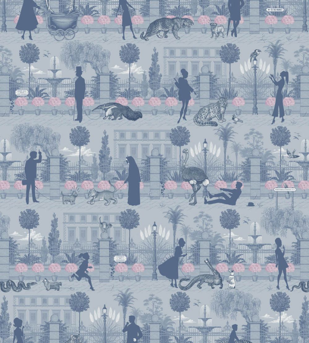 Portobello Parade Wallpaper by Divine Savages Wild Violet