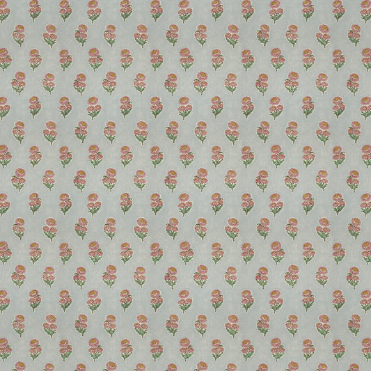 Posy Flower Pink/Blue fabric by Penny Morrison