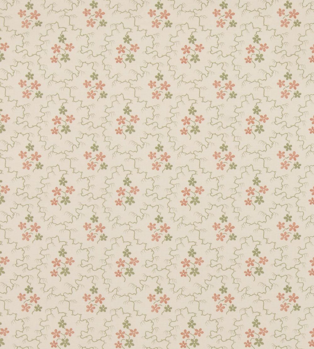 Posy Fabric by GP & J Baker Green/Red