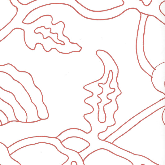 Potalla Outline New Shrimp White wallpaper by Alan Campbell