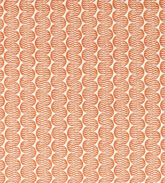 Raft Stripe Print Fabric by Scion Rust