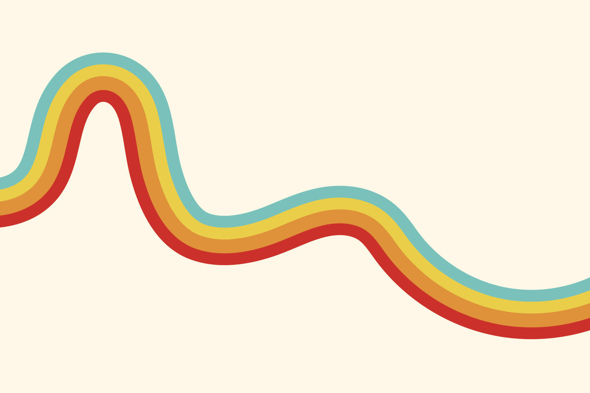Rainbow Track Multicolor mural by Hovia