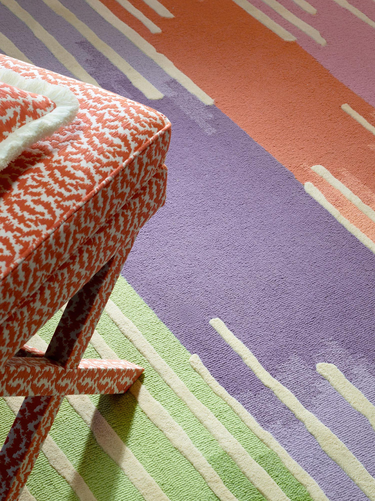 Rayures Ikat Rug by Pierre Frey shown in a room setting (view 2)