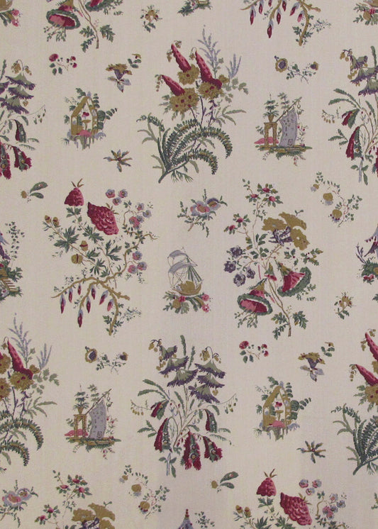Flower Pagoda Fabric by Rose Cumming in Original Parchment
