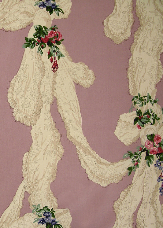Lace Fabric by Rose Cumming in Grape