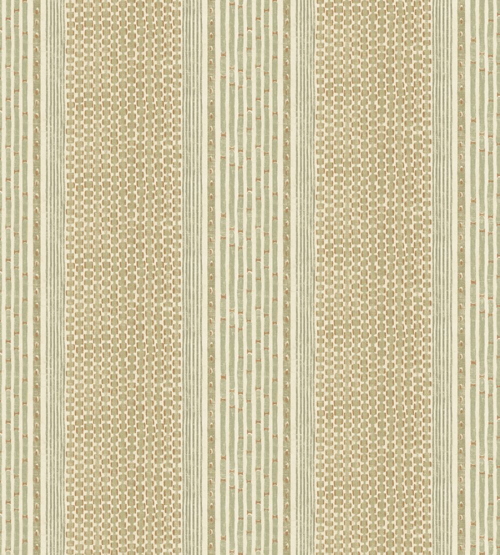 Rita Stripe Wallpaper by Josephine Munsey Sage and Olive