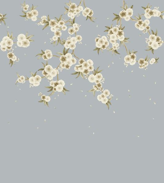 Rosa Mural by Harlequin Feather Grey - Paper Lantern - Oyster