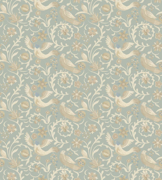 Royal Court Wallpaper by GP & J Baker Old Blue