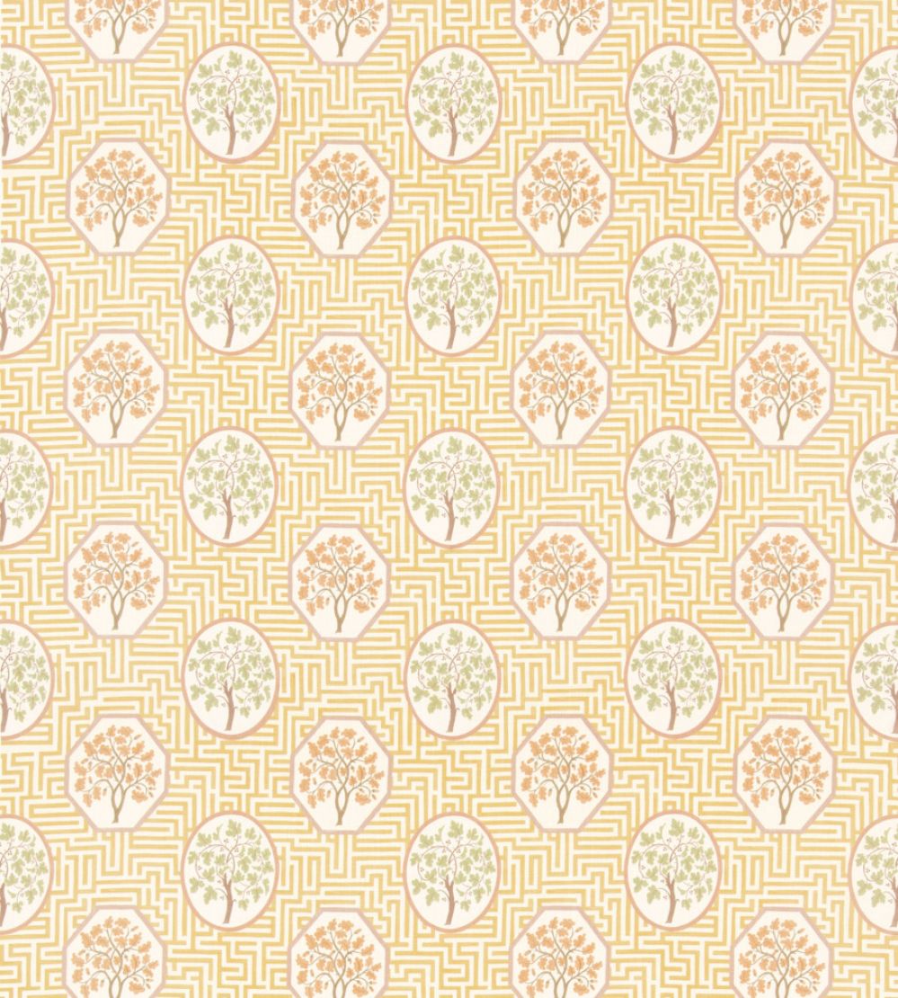Royal Maze Fabric by GP & J Baker Ochre