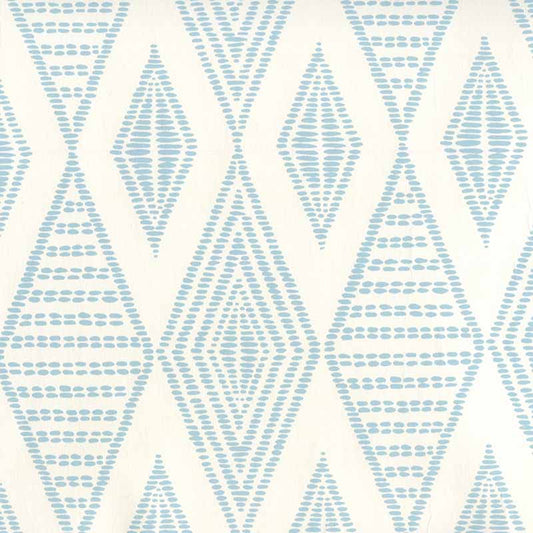 Safari Embroidery Soft Windsor on Almost White wallpaper by Alan Campbell