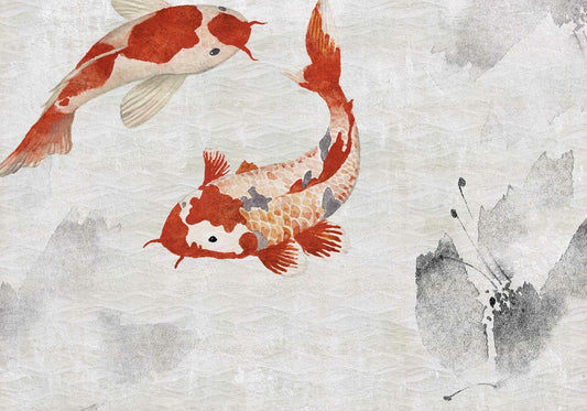 Sakura Bekko mural by Coordonné in Light, flat pattern view