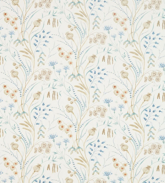 Summer Harvest Fabric by Sanderson Cornflower/Wheat