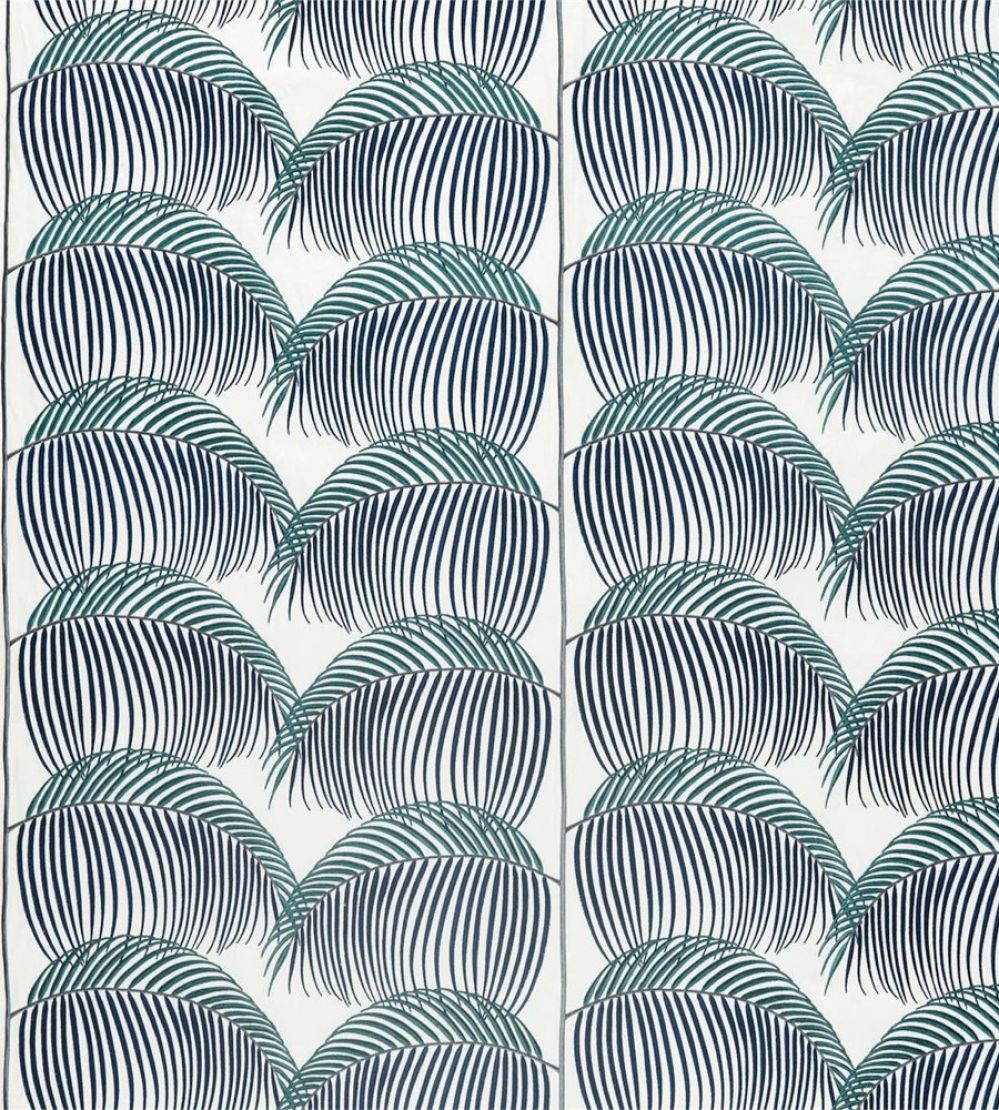 Manila Embroidery Fabric by Sanderson Indigo