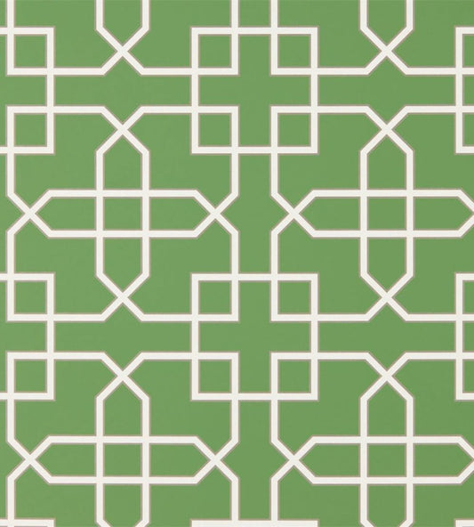 Hampton Trellis Wallpaper by Sanderson Botanical Green