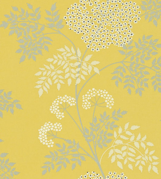 Cowparsley Wallpaper by Sanderson Chinese Yellow
