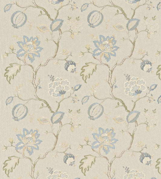 Hadham Fabric by Sanderson Cornflower Blue/Linen