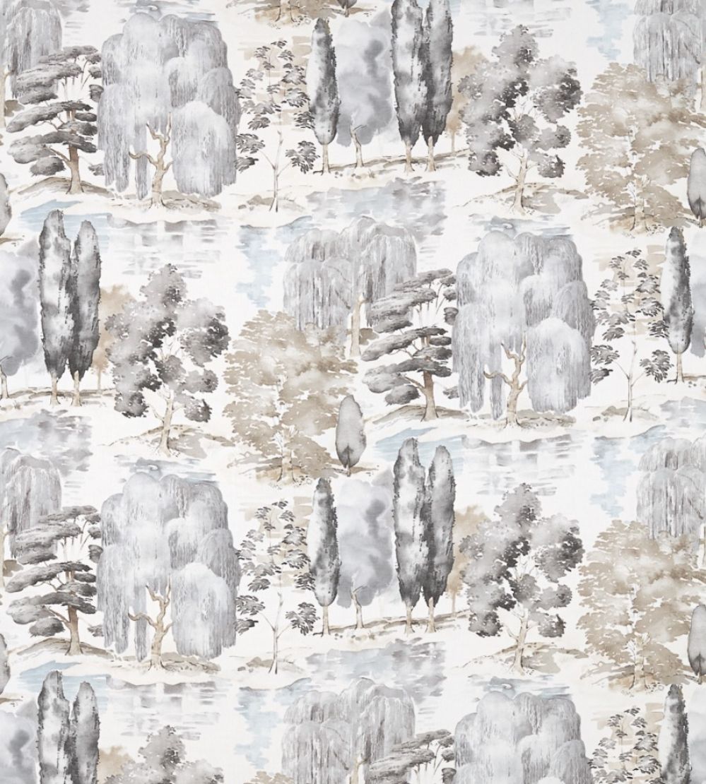 Waterperry Fabric by Sanderson Charcoal