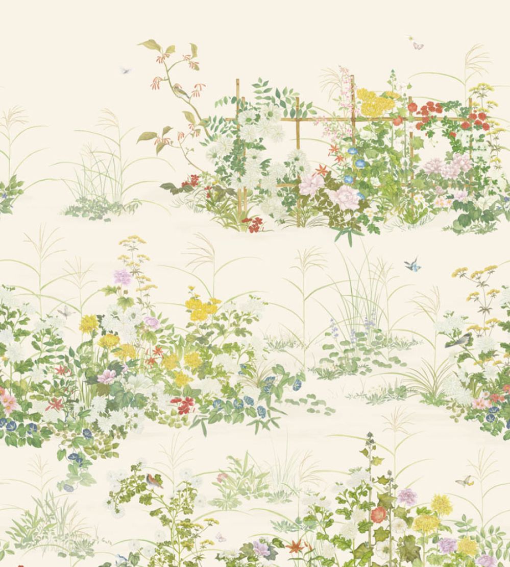 Scenic Flora Mural by Cole & Son Natural White