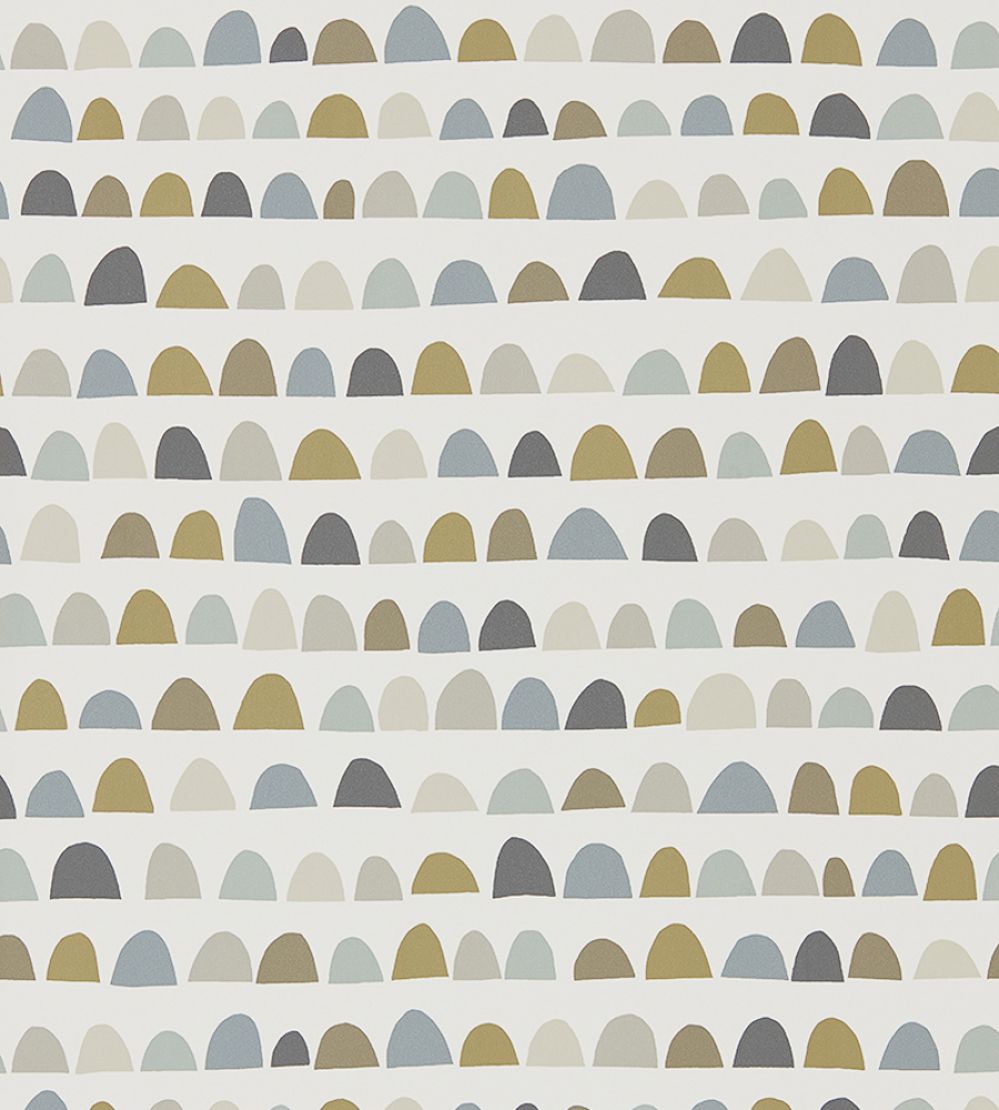Priya Wallpaper by Scion Charcoal/Fossil/Linen