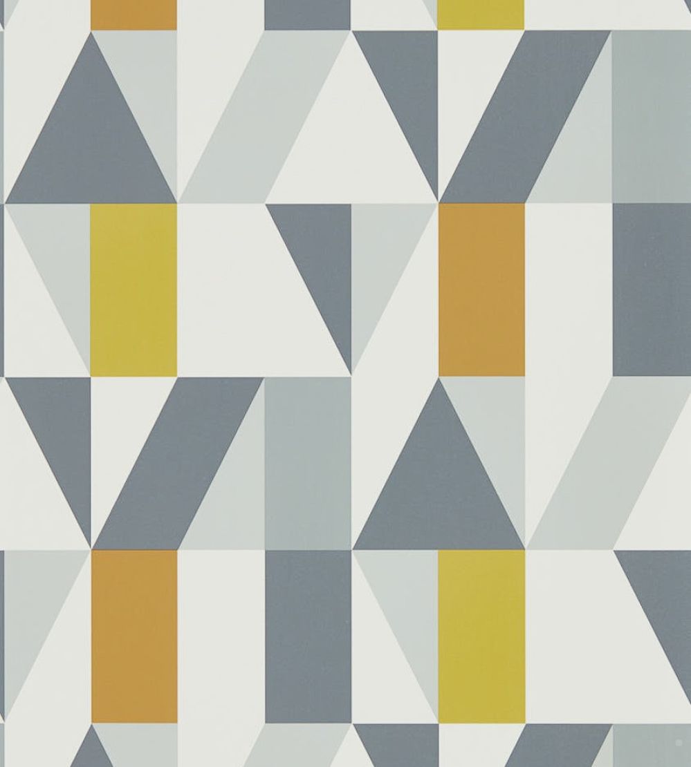 Nuevo Wallpaper by Scion Dandelion/Charcoal/Brick