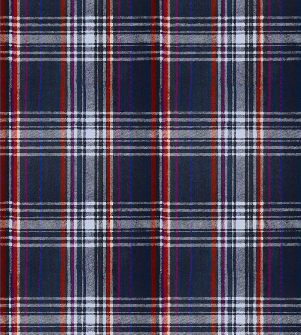 Seaport Plaid Wallpaper by MINDTHEGAP Navy Blue