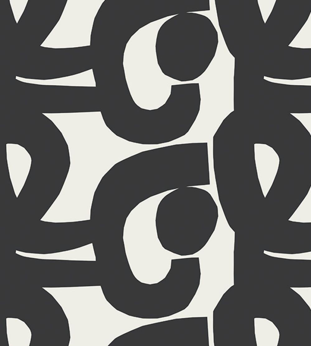 Seppel Wallpaper by Marimekko Black