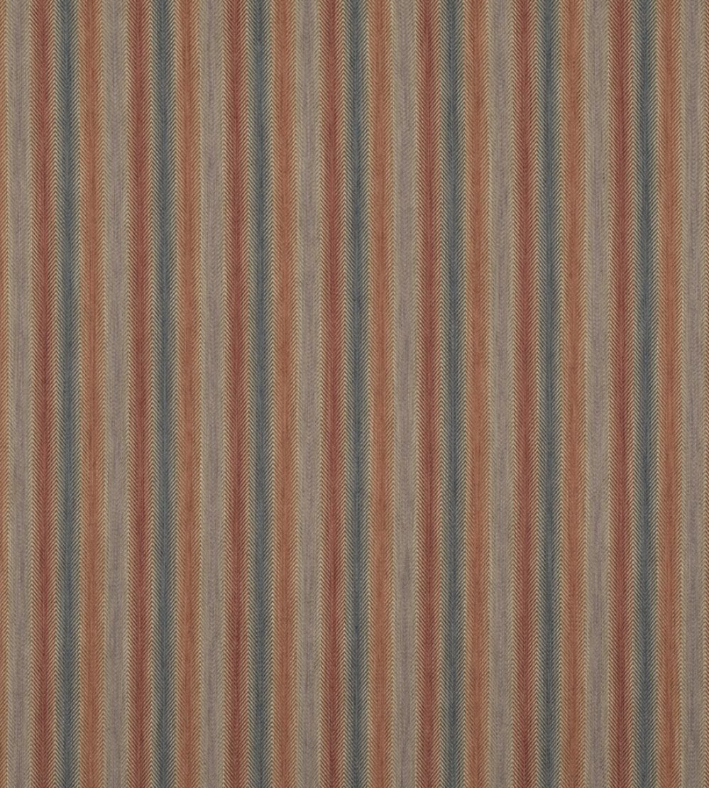 Shepton Stripe Fabric by Mulberry Home Red/Blue
