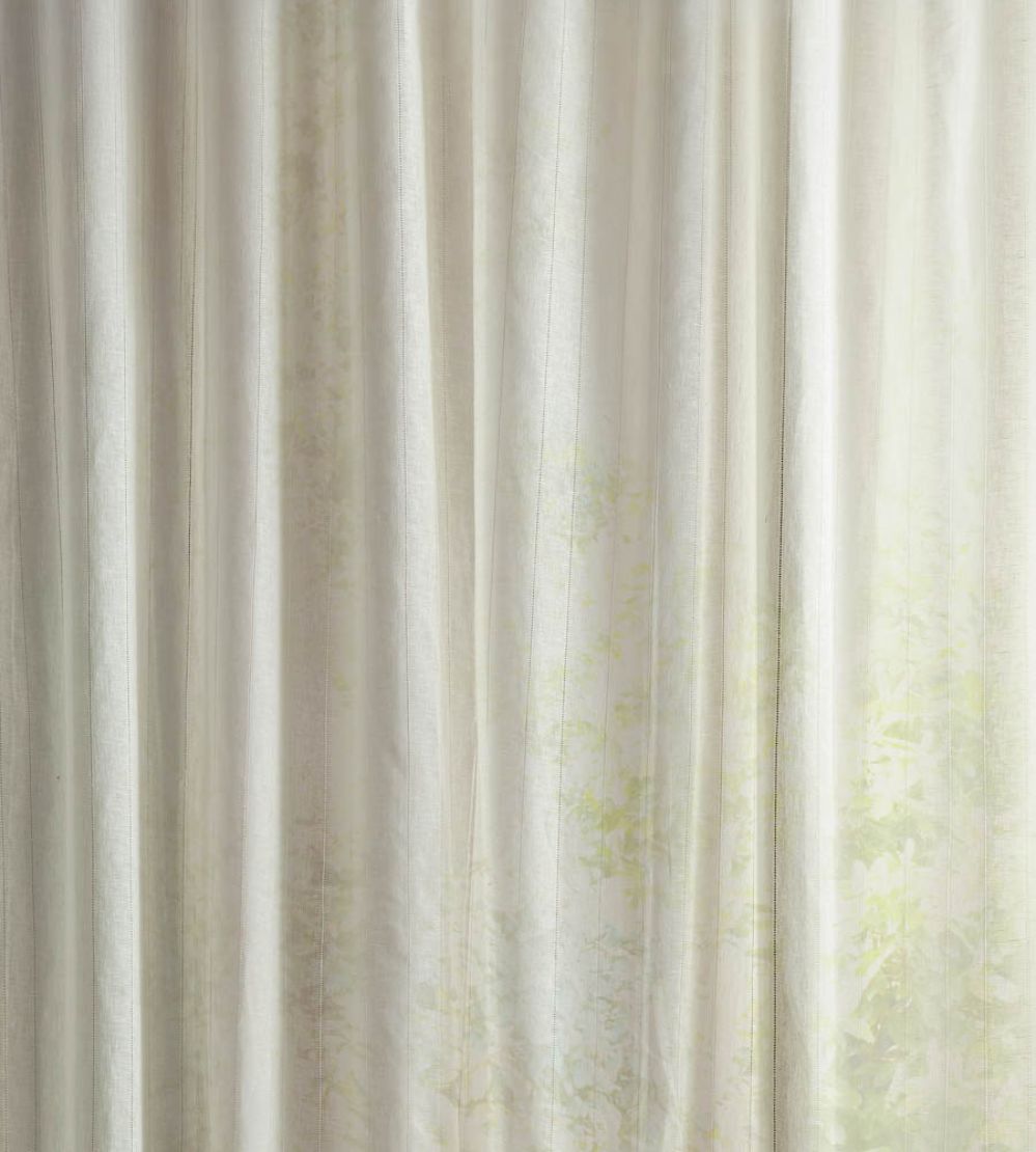 Shoreline Stripe Fabric by Sanderson Seaspray White