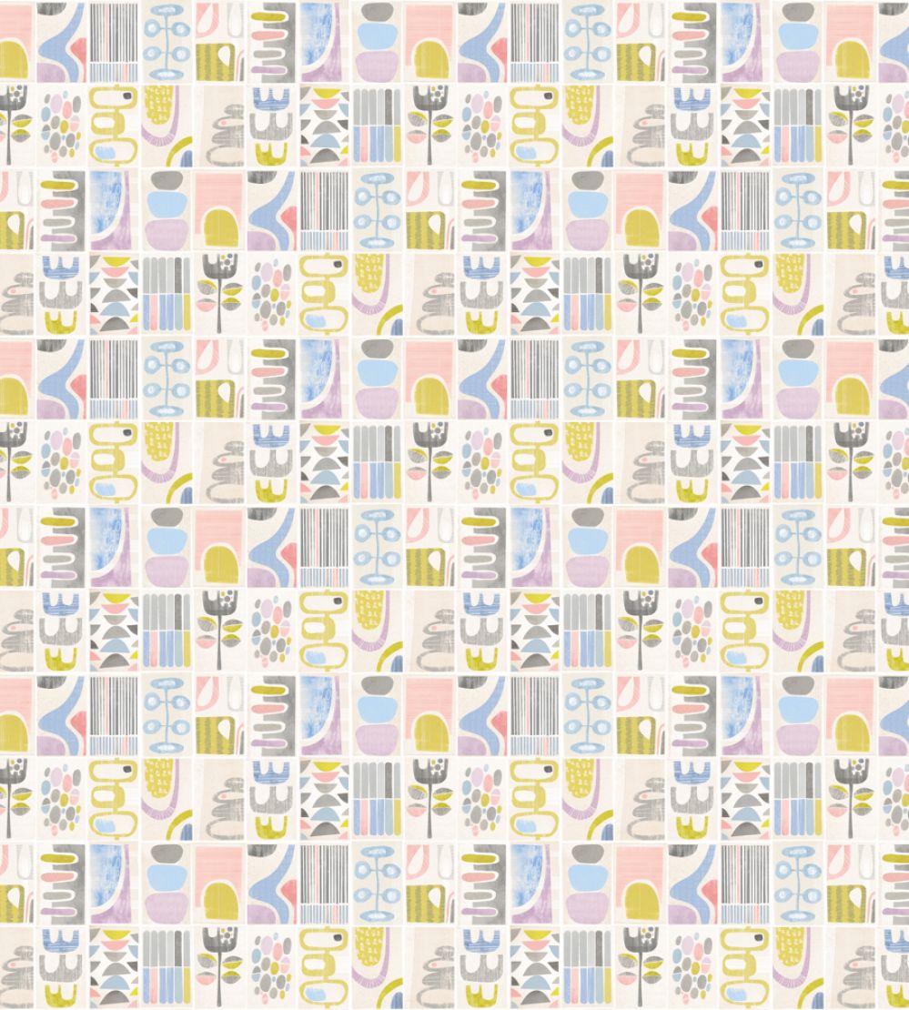 Snip Snip Wallpaper by Ohpopsi Lilac & Silver