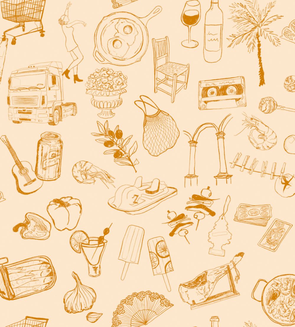 Souvenirs Wallpaper by Tres Tintas Yellow