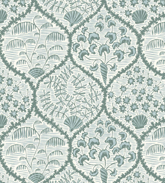 Sowerby Wallpaper by Josephine Munsey Osney Blue and Cotswold White