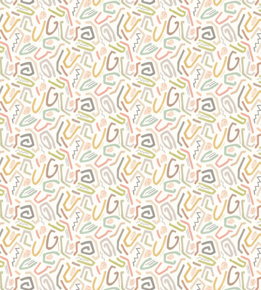 Squiggle Wallpaper by Ohpopsi Laurel & Sand