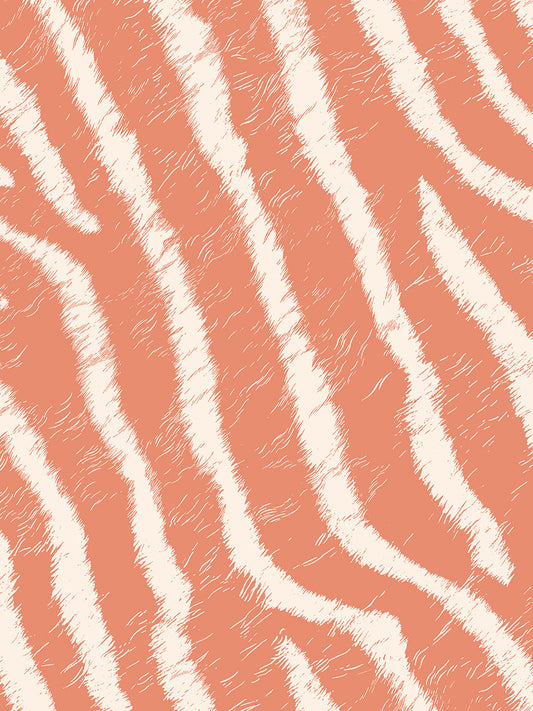 Stallion Border Wallpaper by Divine Savages in Clementine, pattern swatch