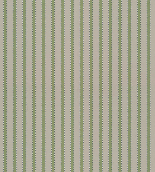 Stiched Stripe Wallpaper by Langelid Von Bromssen Leaf Green