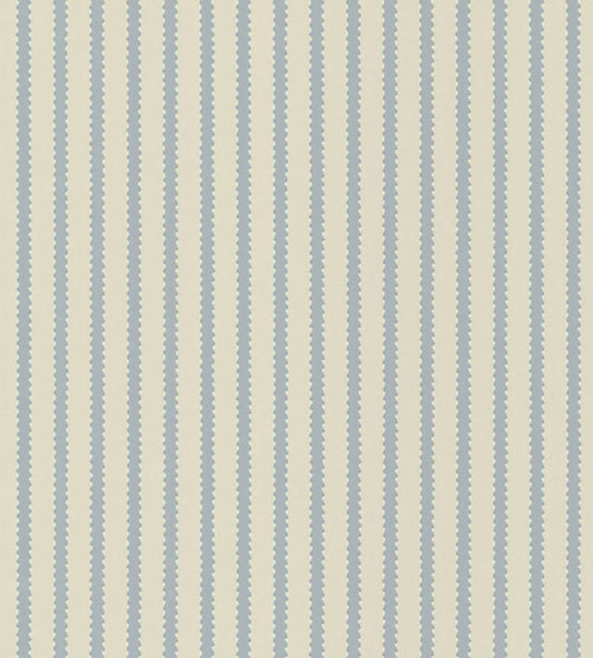 Stitched Stripe Wallpaper by Langelid Von Bromssen Faded Denim