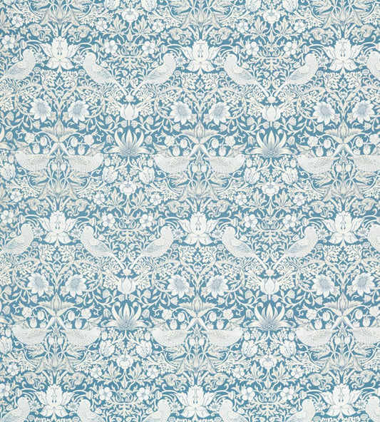 Strawberry Thief Jacquard Fabric by Clarke & Clarke Denim