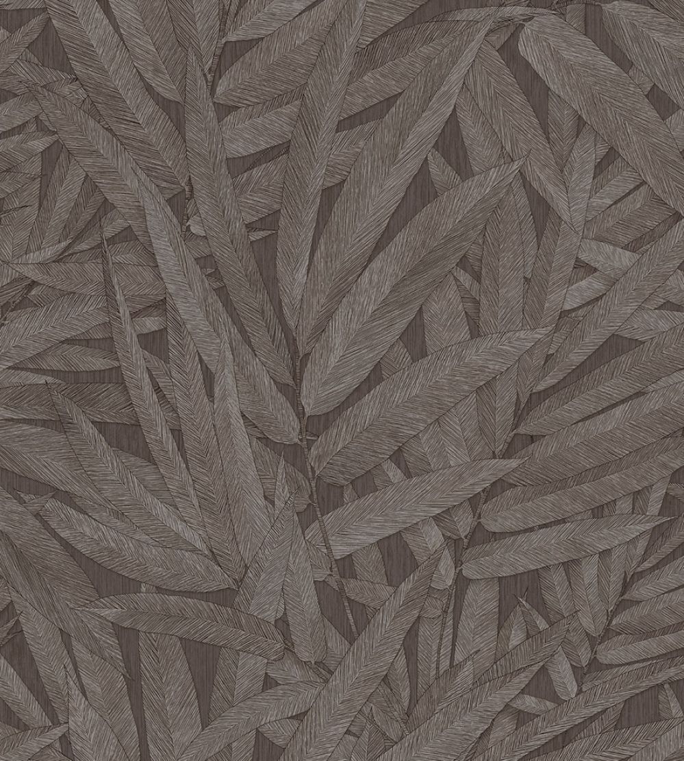 Structured Leaves Wallpaper by Eijffinger Brown
