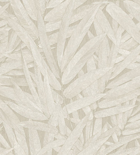 Structured Leaves Wallpaper by Eijffinger White/Cream