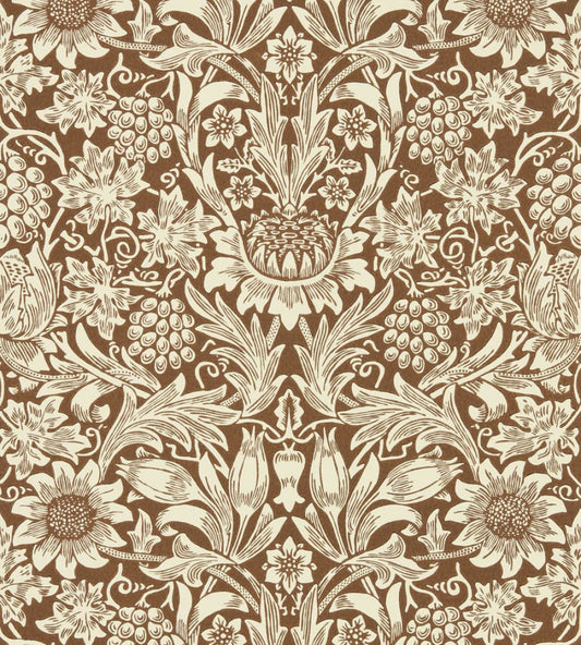 Sunflower Wallpaper by Morris & Co Chocolate/Cream