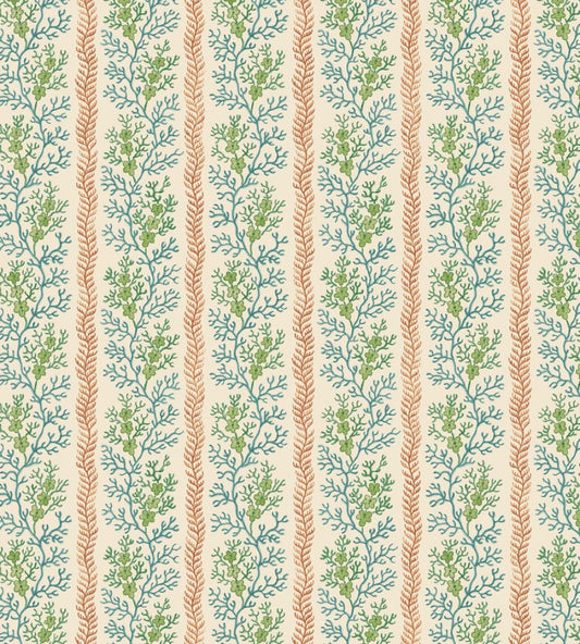 Symington Wallpaper by GP & J Baker Teal/Red