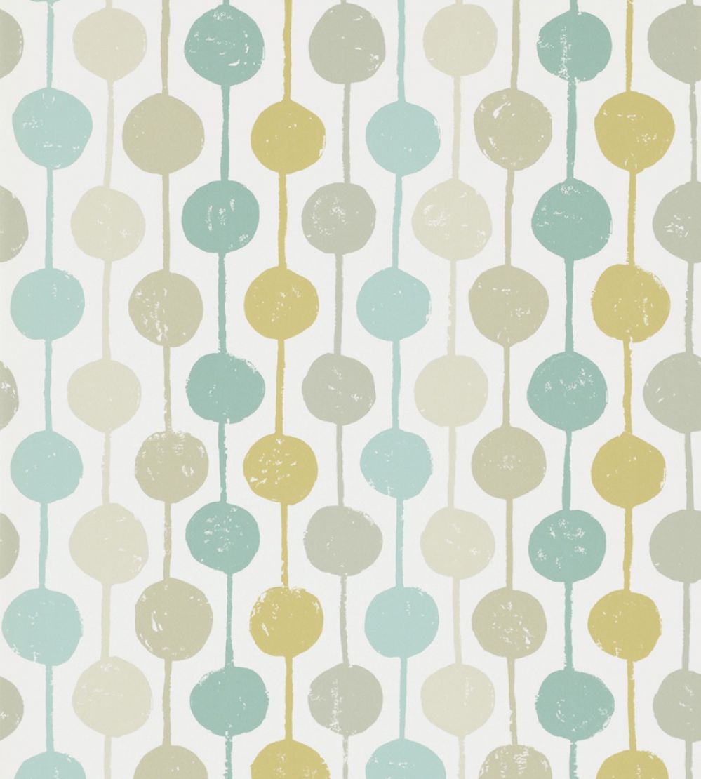 Taimi Wallpaper by Scion Seaglass / Chalk / Honey
