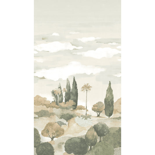 Taormina Mural by Thibaut in Sage & Beige (TM4522)