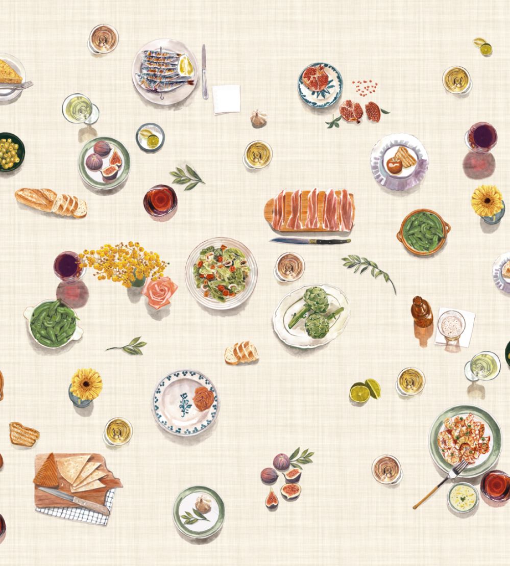 Tapeo White Mural by Tres Tintas White