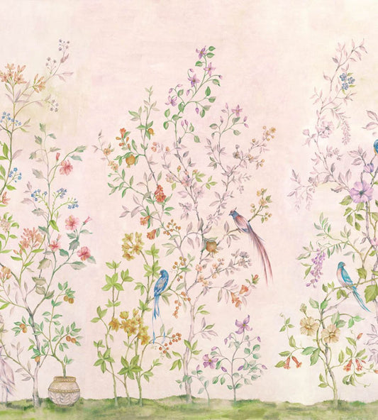 Tea Garden Mural by Coordonne Pink