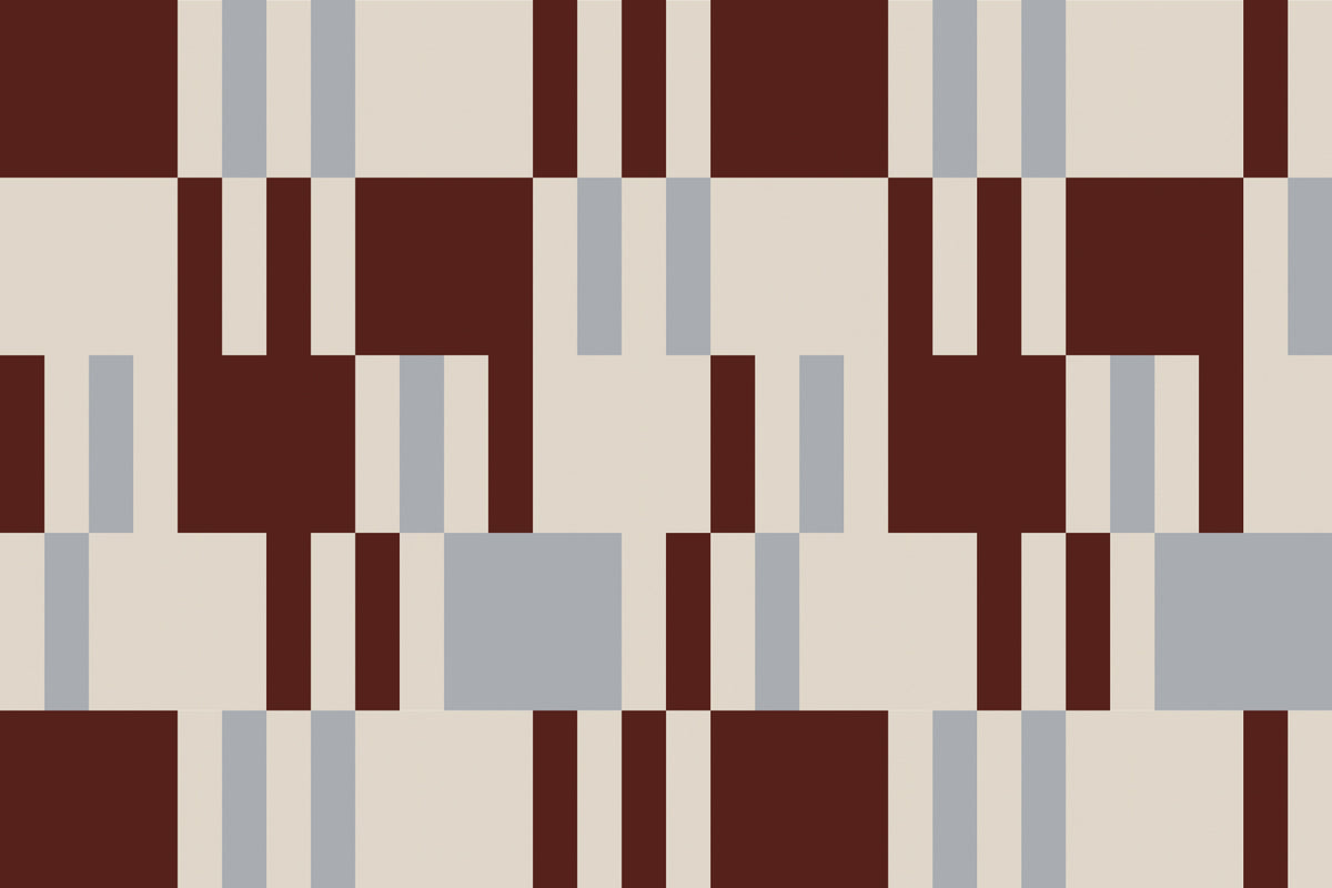 Tessellate Burgundy mural by Hovia