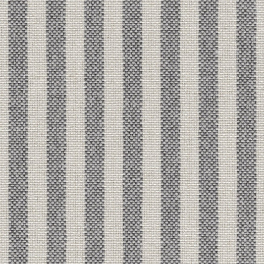 The ReBorn House TRH5668 Outdoor Performance Fabric in Charcoal, colorway TRH5668.B, awning stripe in grey