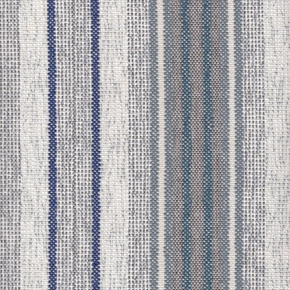 The ReBorn House TRH5702 Outdoor Performance Fabric in Denim, colorway TRH5702.C, stripe in blue and grey